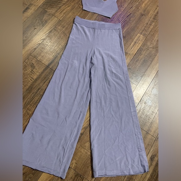 Free People Show Off Set Pewter Pants Set Active Wear spring S NWT $128 boho - Picture 8 of 11
